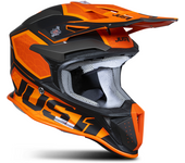 Just1 Casco de Cross  J18 F Hexa Naranja-Negro-Titanio