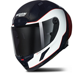 Nolan Casco Integral  X-804 Rs Carbono Blanco-Blanco-Rojo