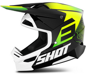 Shot Race Gear Casco de Cross Shot Furious Apex Amarillo Neón Brillante