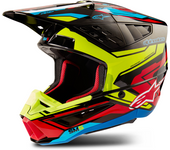 Alpinestars Casco de Cross  SM5 Action 2 Negro-Amarillo-Rojo
