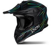 iXS Casco de Cross i 189FG 2.0 Negro Mate-Amarillo Fluo