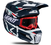 Leatt Casco de Cross  Moto 3.5 con Gafas Azul