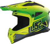 LS2 Casco de Cross  MX708 Fast II Duck Mate Verde-Amarillo Hi-Vis