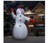 vidaXL Muñeco De Nieve Inflable De Navidad Con Led Ip44 600 Cm Xxl