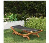 vidaXL Tumbona Con Dosel Madera Curvada Gris Antracita 100x188.5x44 Cm