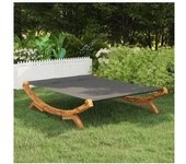 vidaXL Tumbona Con Dosel Madera Curvada Gris Antracita 165x188.5x46 Cm