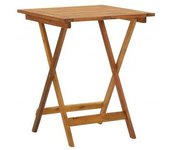 vidaXL Mesa Plegable De Jardín De Madera Maciza De Acacia 60x60x75 Cm