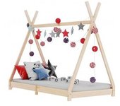 vidaXL Estructura De Cama Infantil De Madera Maciza De Pino 70x140 Cm