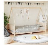vidaXL Estructura De Cama Para Niños Madera Maciza De Pino 90x200 Cm