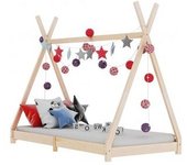 vidaXL Estructura De Cama Infantil De Madera Maciza De Pino 90x200 Cm