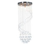 vidaXL Lámpara De Techo Con Cuentas De Cristal Plateado En Espiral G9