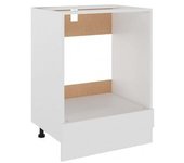 vidaXL Armario Para Horno De Madera Contrachapada Blanco 60x46x81.5 Cm
