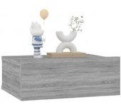 vidaXL Mesita De Noche Flotante 2 Uds Madera Gris Sonoma 40x30x15 Cm