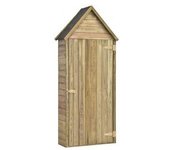 vidaXL Caseta Herramientas Jardín Con Puerta Madera Pino 69.5x32x178cm