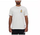 Camiseta new balance sport essentials barrel runner hombre blanco