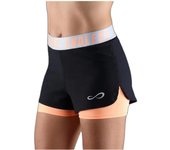 Pantalones cortos de pádel endless tech iconic mujer negro-salmón