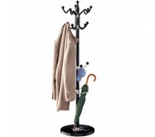 Perchero de pie negro 173cm giratorio 360°