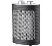 Termoventilador ceramico 1500w negro/plata 3funciones 2potencias termost.reg.antivuelco 22x15x9 cm
