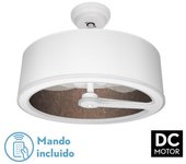 FABRILAMP Ventilador Dc Tatiana 110w Blanco/oxido 3 Aspas 62d 3000-4000-6000k 9350lm Remoto,memoria,temporizador