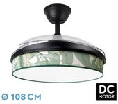 FABRILAMP AKUNADECOR Ventilador De Techo Dc Moda 72w Negro 108d 3aspas 7200lm De