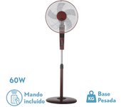 Ventilador de pie rayo burdeos/ng.3 vel.60w.5 asp 43d c/ remoto y temporizador 0,5h-7,5h