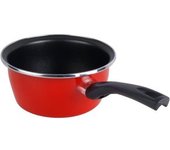 Olla con tapa cristal magefesa k2 rojo 16 acero antiadherente acero inoxidable todo tipo