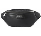 Riñonera para hombre / Guess Scala / Cuero sintético y textil, color negro, diseño compacto y funcional, ideal para uso diario con estilo moderno y práctico