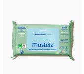Mustela Toallitas Higiénicas Perfumadas Compostables, 100% Fibras Lyocell de Origen Vegetal, Cuerpo y Maquillaje, Bebé y Familia - 99,5% Ingredientes de Origen Natural (60 uds)