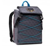 Guess Salameda Polyester Textile Backpack Blue, Mochila para Hombre con Compartimento para Laptop, Diseño Compacto y Funcional, 14 x 11.5 x 5.5 cm