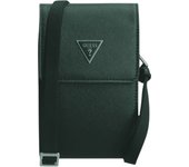 Bolso bandolera Guess Certosa para hombre, poliuretano y textil, color gris, modelo HMCERTP2285, tamaño 22x23.5x5 cm, diseño moderno y funcional