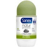Sanex Natur Protect, Desodorante Hombre o Mujer, Desodorante Roll-On, Piel Normal, 50ml
