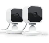 Blink Mini | Cámara de seguridad inteligente compacta, interior, cableada, vídeo HD 1080p, detección de movimiento, audio bidireccional, fácil de configurar, compatible con Alexa | 2 cámaras (blanco)