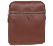 Bolso Guess Scala de cuero sintético y textil marrón 20x22.5x2.5 cm para hombre / Diseño elegante y resistente, acabado premium, compartimentos prácticos y estilo moderno para uso diario