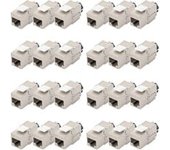 Módulo Keystone CAT 6A, apantallado, con organizador de cables inteligente, juego (24 unidades)