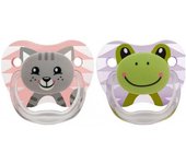 Dr Browns médico Chupete Brown's Prevent Animals 0-6m Rosa x2