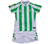 Hummel - Conjunto Real Betis Primera Equipación 2024-2025 Niño, Unisex, White-Fern Green, 104 cm