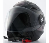 Blauer Brat Casco de jet - Negro Gris Plata (XS)