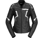 Spidi Evorider 3 Chaqueta de cuero de moto para mujer - Negro Blanco (38)