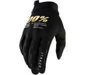 100% iTrack Guantes de bicicleta - Negro (M)