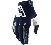 100% Ridefit Guantes de bicicleta - Blanco Azul (M)
