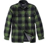 Carhartt Heavyweight Flannel Sherpa Camisa - Verde (XL)