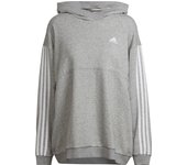 Sudadera con capucha para mujer adidas Essentials Cotton 3-Stripes