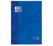 Oxford Classic Pack 5 Recambios Cuadriculados A4- 80 Hojas Azul Marino