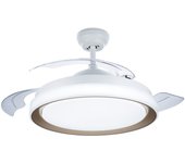 Philips Lighting Bliss Ventilador Techo con Luz LED y Mando 106cm Blanco/Dorado