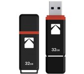 Pendrive Kodak K100 32GB USB Tipo A 2.0 15MB/s Negro Rojo Compacto