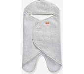 Manta BEABA Babynomade® doble polar gris jaspeado