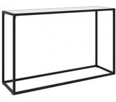 vidaXL Mesa Consola Vidrio Templado Blanco 120x35x75 Cm