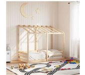 vidaXL Cama Para Niños Madera Maciza De Pino 70x140 Cm