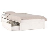 vidaXL Estructura De Cama Con Cajones Blanco 90x200 Cm