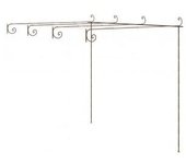 vidaXL Pérgola De Jardín Marrón Antiguo 4x3x2.5 M Hierro